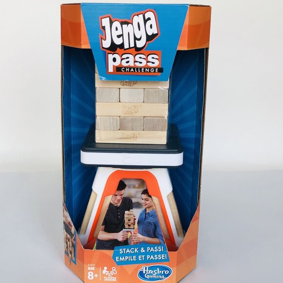 Jenga Pass Hasbro Stacking Games New in Box For Age 8+ - Picture 7 of 12